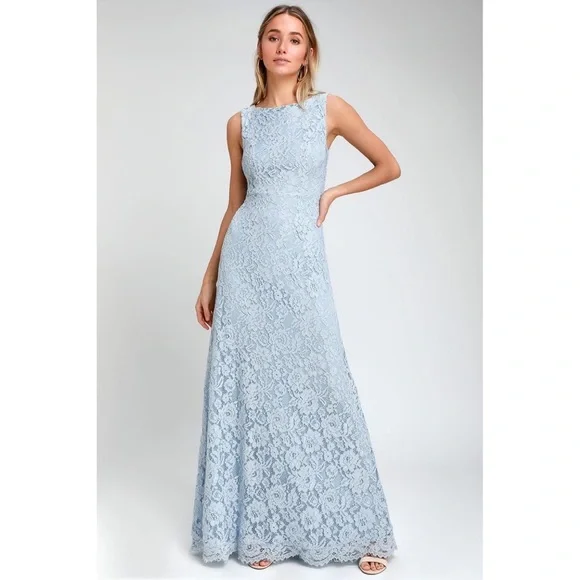Vintage Lace Prom Dress - Powder Blue | Color: Blue/Cream | Size: M | Prestonrocks25's Closet